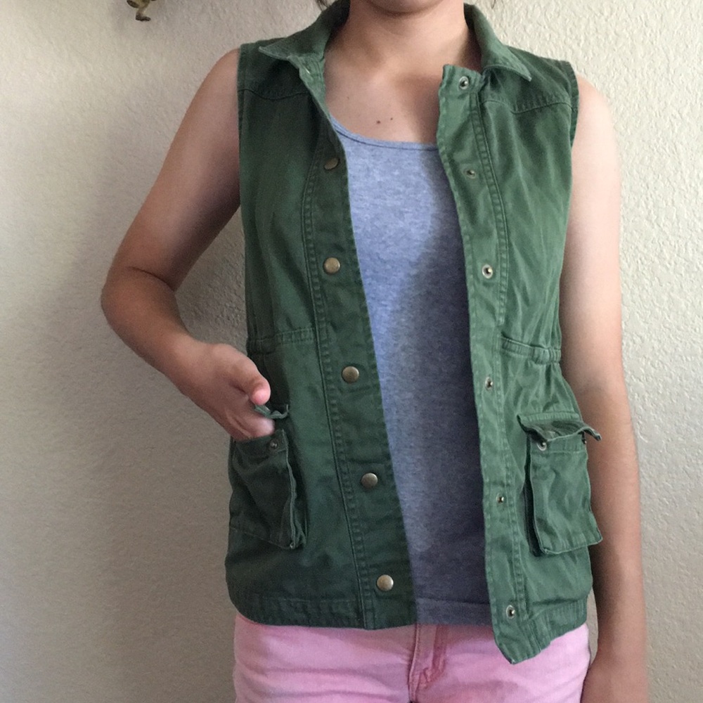A green vest perfect for layering